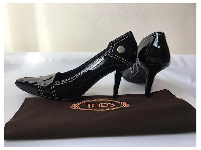 Tod's zapatos de tacon. made in Italy. talla IT.38,EU 39 Negro 