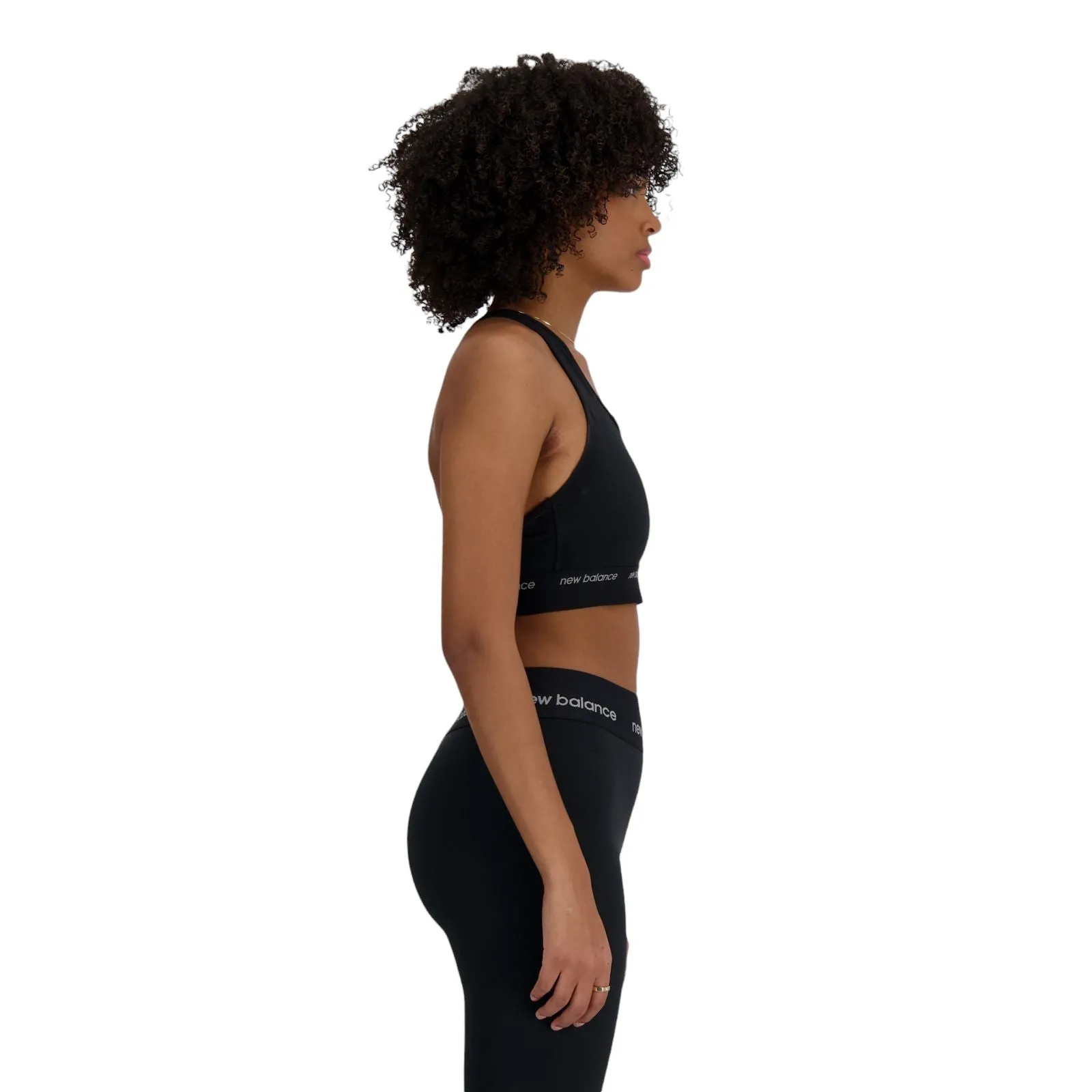 Top Deportivo New Balance Mujer Sleek Medium Support Sports Negro