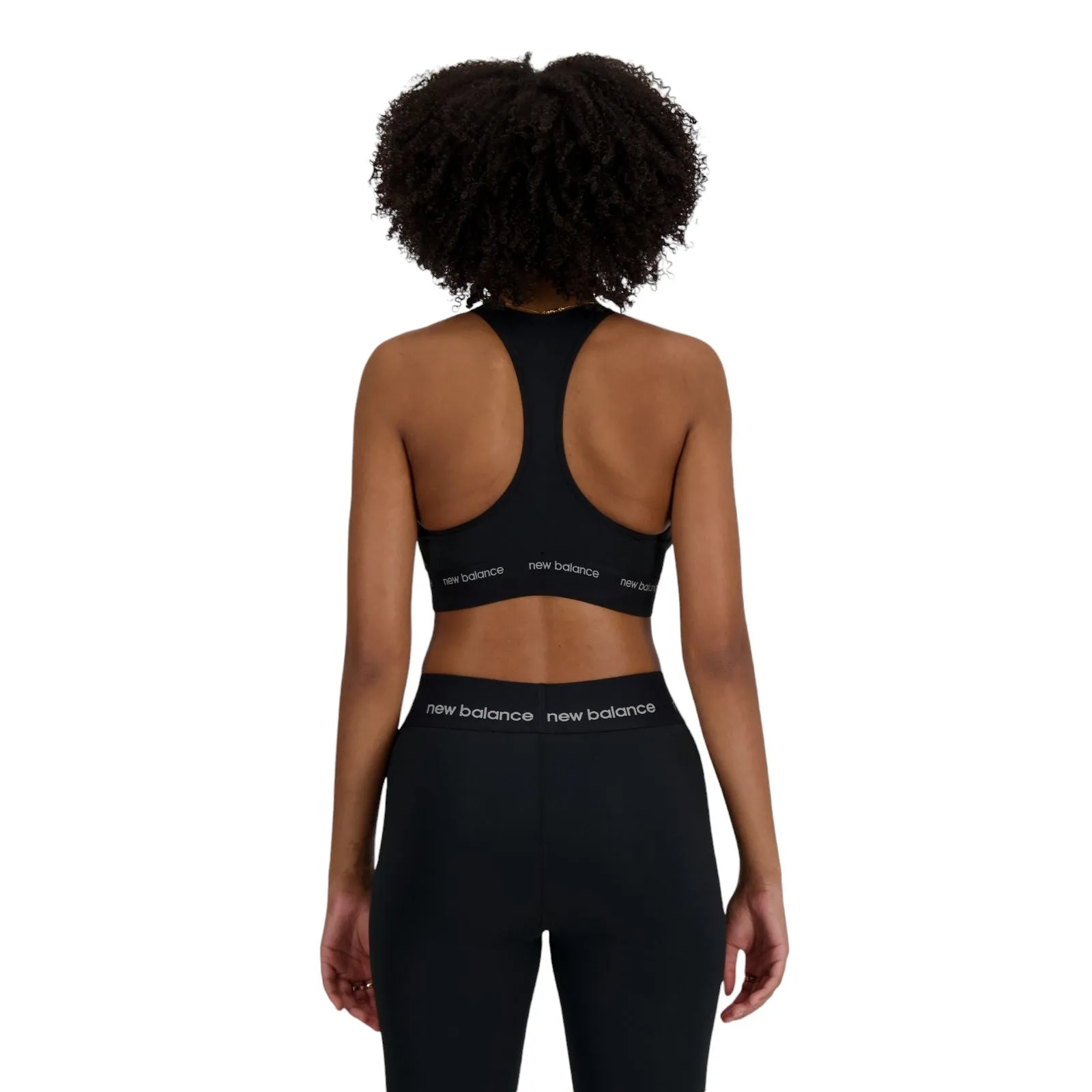 Top Deportivo New Balance Mujer Sleek Medium Support Sports Negro