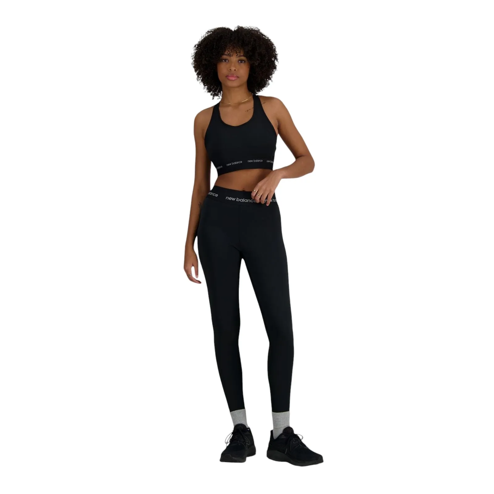 Top Deportivo New Balance Mujer Sleek Medium Support Sports Negro