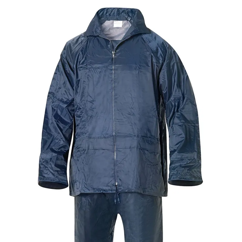 TRAJE DE AGUA IMPERMEABLE AZUL NYLON        TALLA 6M