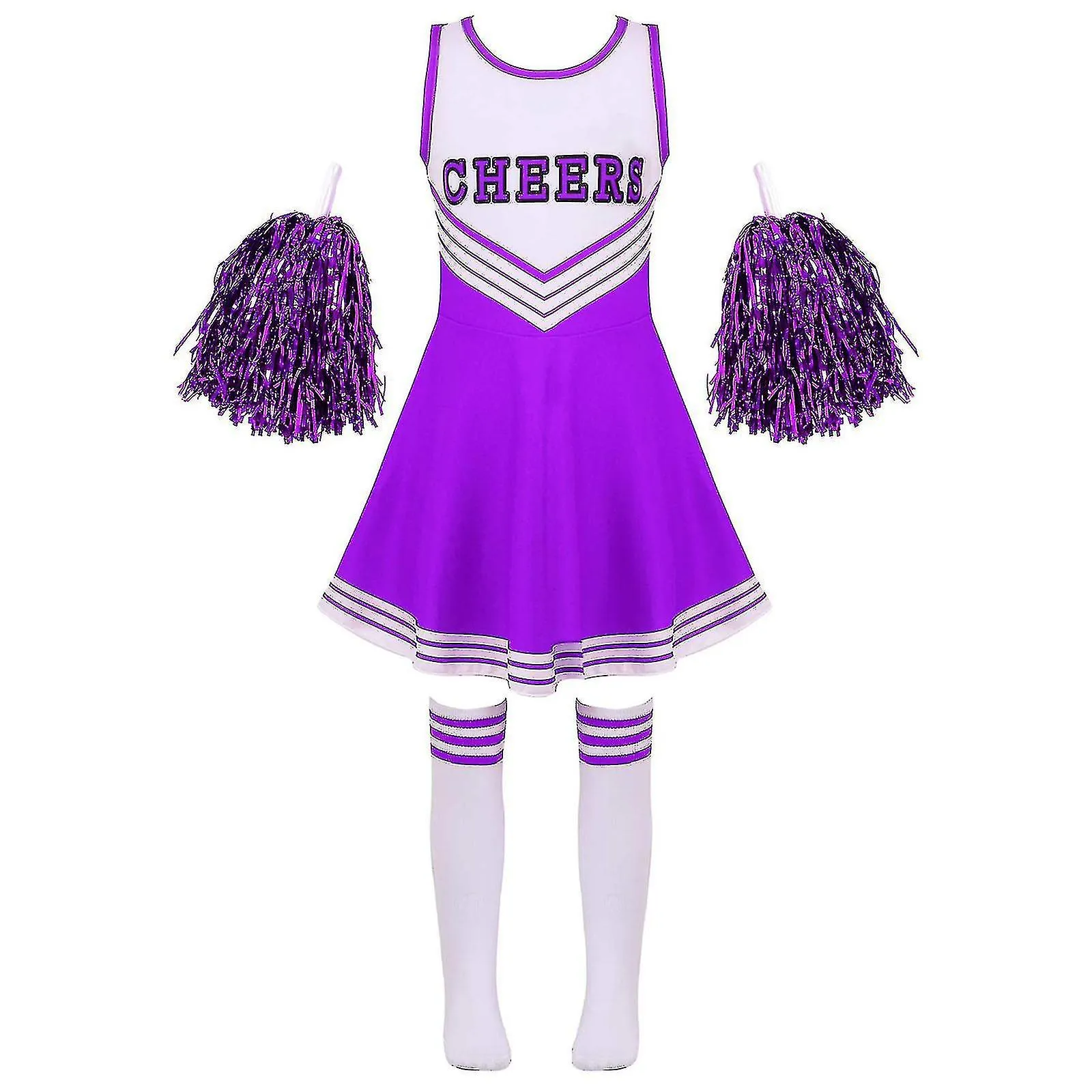 Uniformes de porristas de niñas, uniformes de niñospúrpura