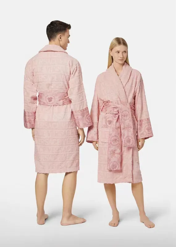 VEET BABATROBE ROBE Diseñadores Barroque Fashion Pamas Mens Letter Jacquard Impresión Barocco Mangas de estampado Coloque Coloqu
