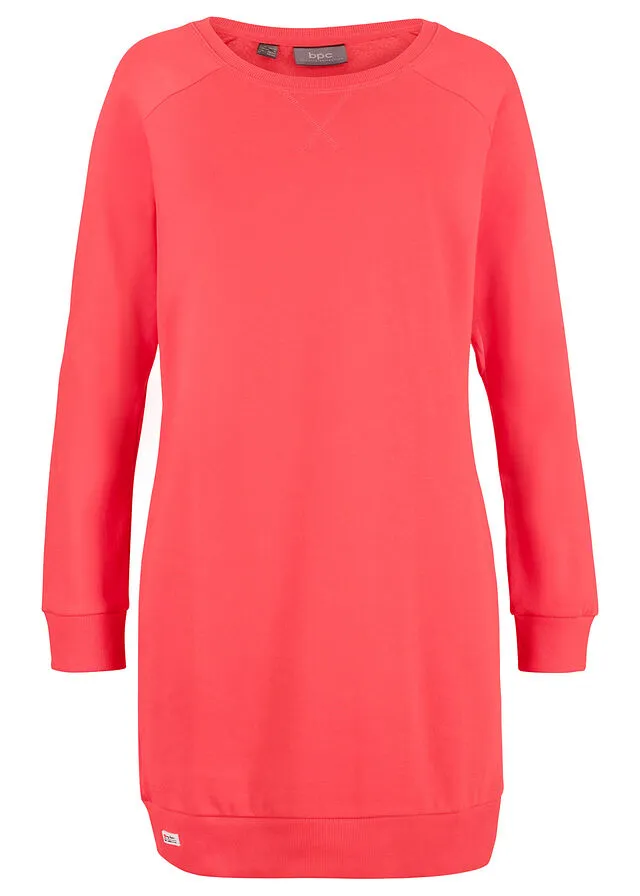 Vestido tipo sudadera con mangas raglán Rosa quisquilla