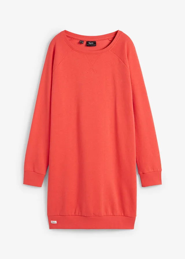 Vestido tipo sudadera con mangas raglán Rosa quisquilla
