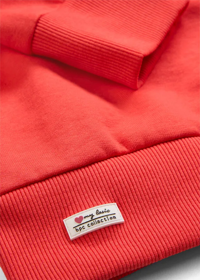 Vestido tipo sudadera con mangas raglán Rosa quisquilla