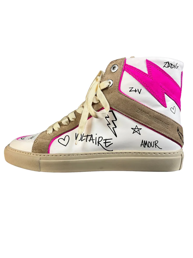 ZADIG & VOLTAIRE Zapatillas Cuero Fucsia