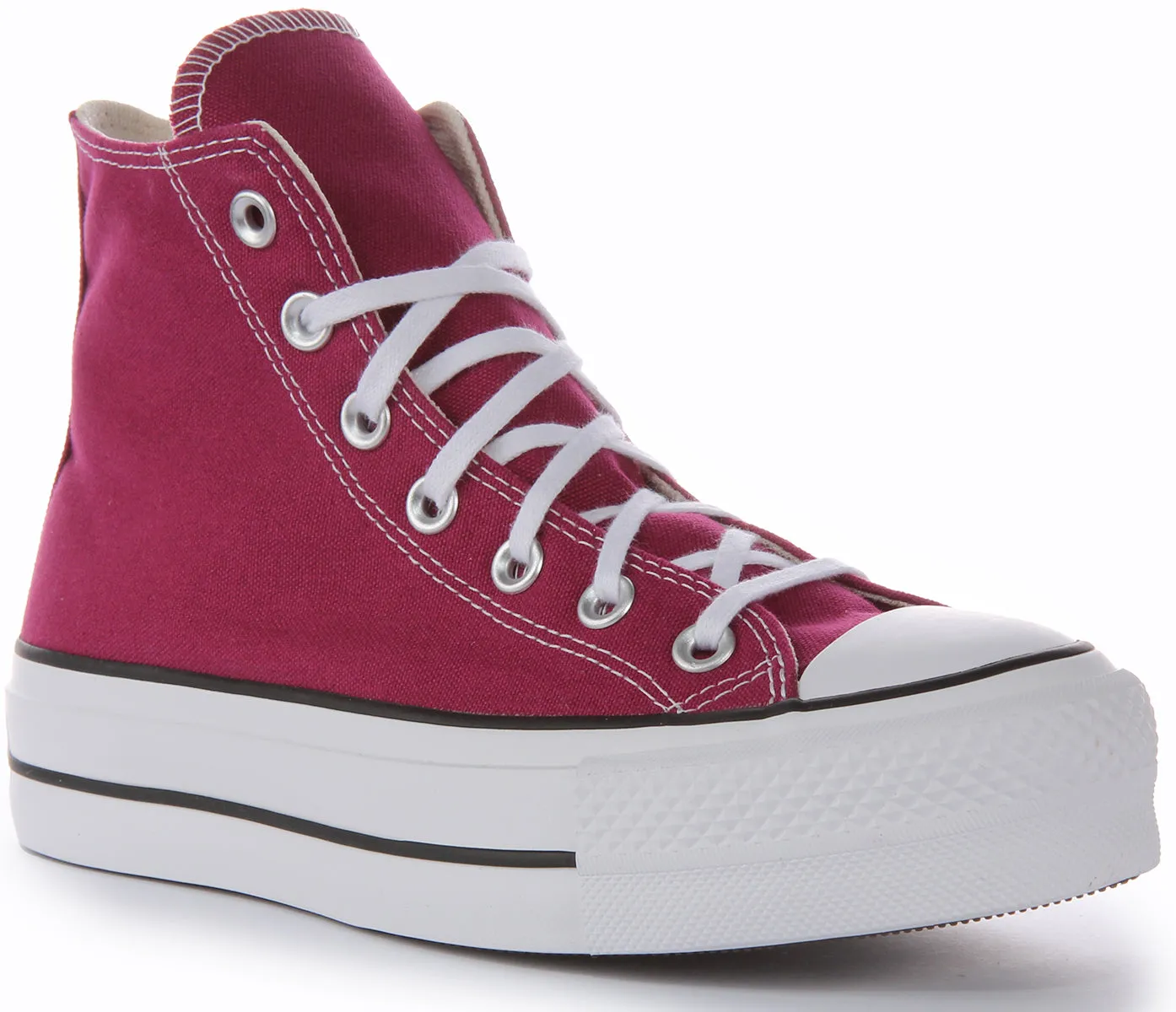 Zapatillas de lona para mujer Converse CT AS Lift Lace Up Platform en color granate