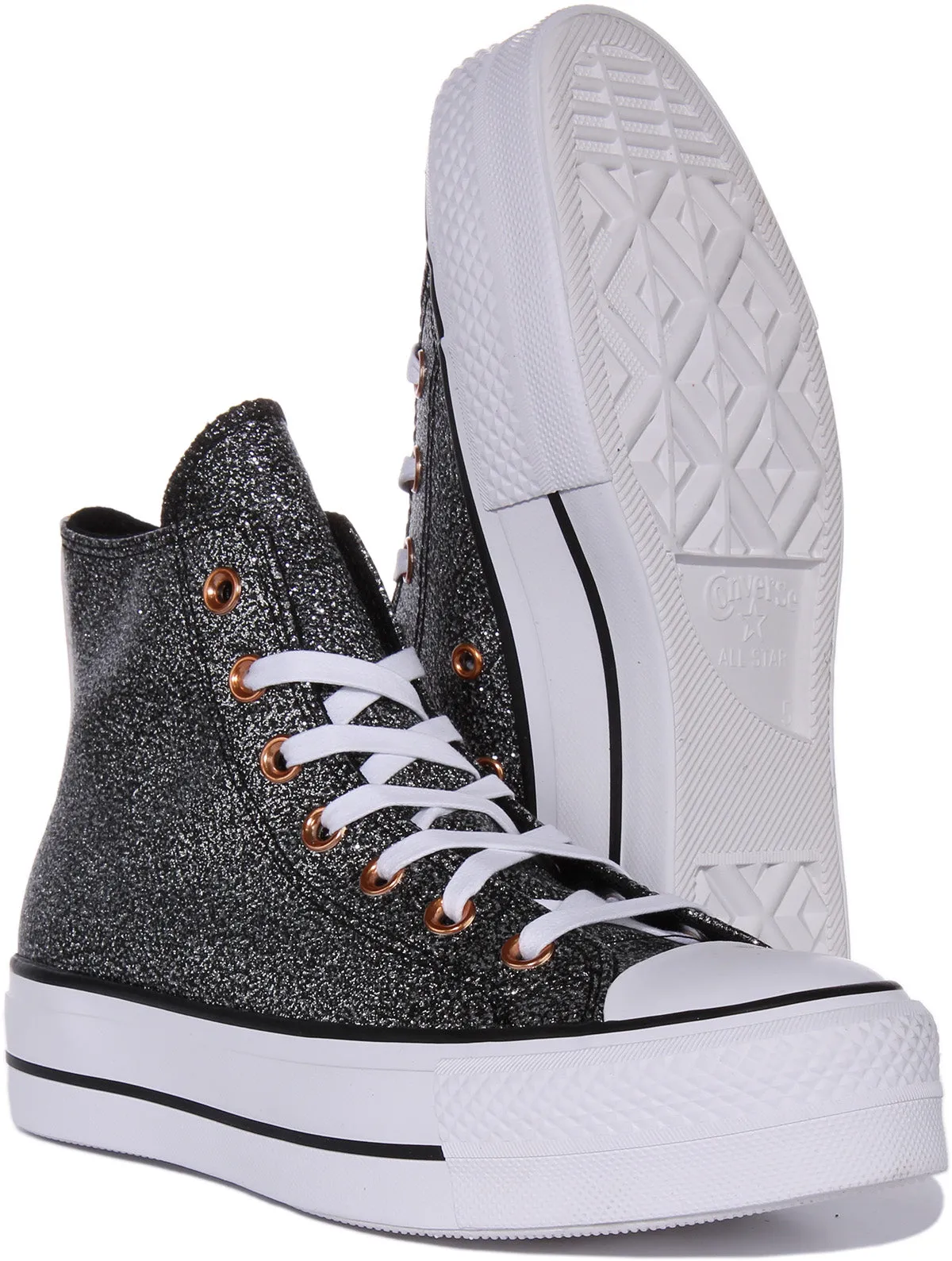 Zapatillas de lona para mujer Converse CT AS Lift Lace Up Platform en color granate