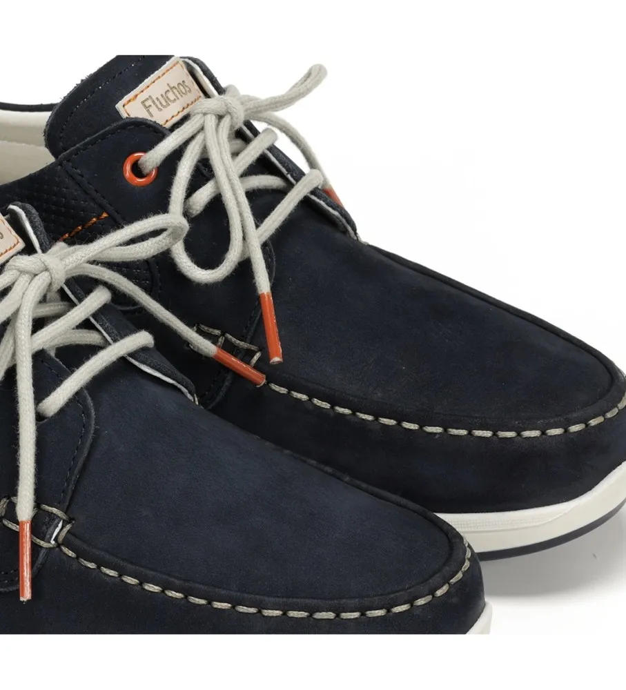 Zapatillas de Piel Yannic F1695 marino
