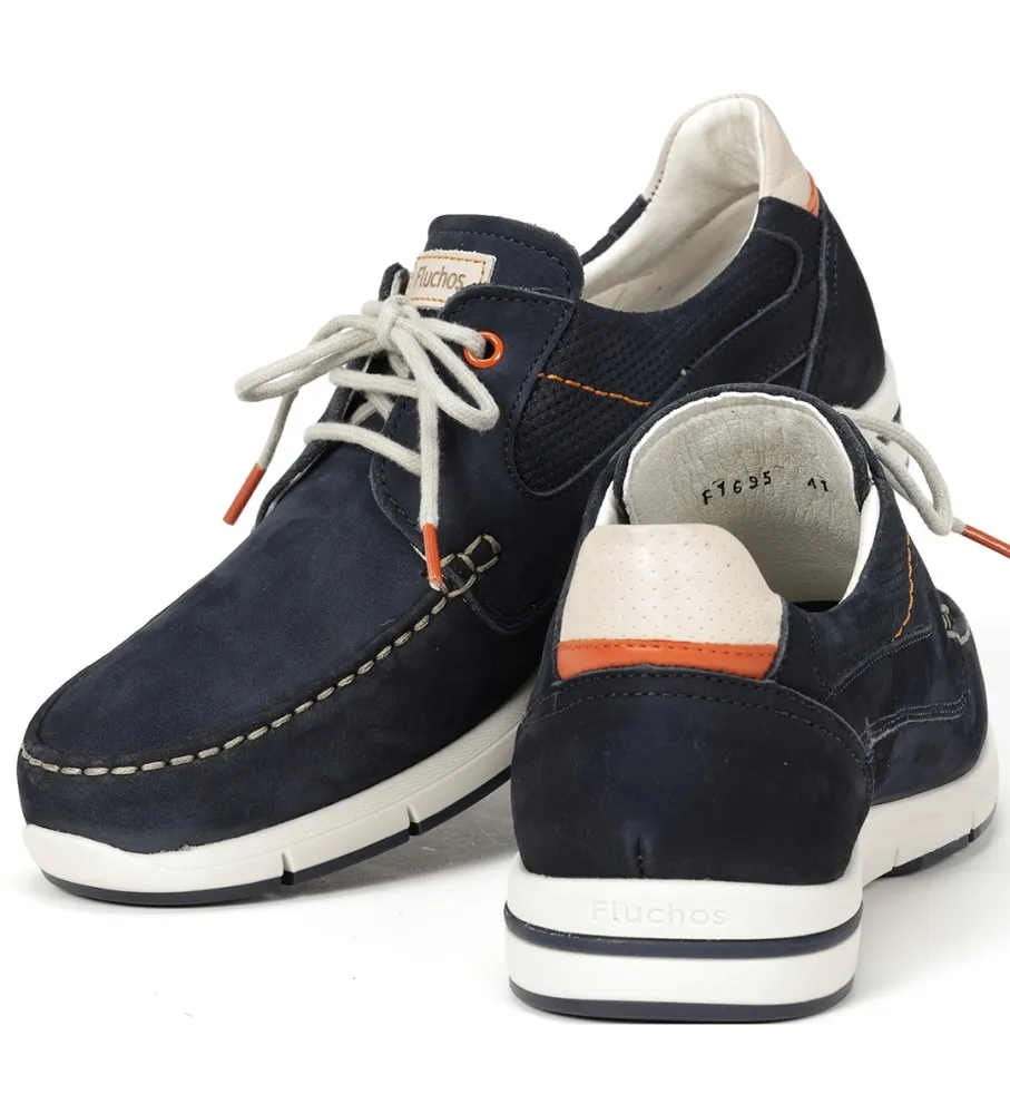 Zapatillas de Piel Yannic F1695 marino