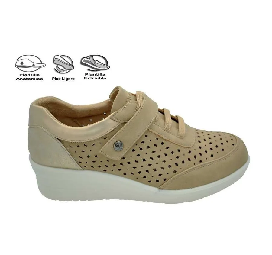 ZAPATO PARA MUJER AJH21173 ESTILO BLUCHER PICADO MARINO 27078
