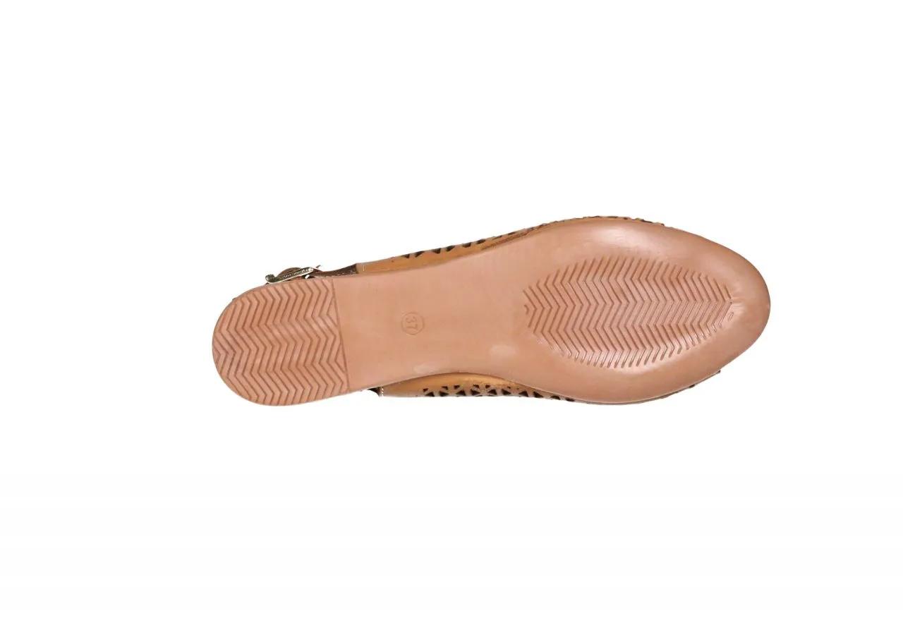 Zapato Piel Cuero Calados Punta y Talón Abiertos