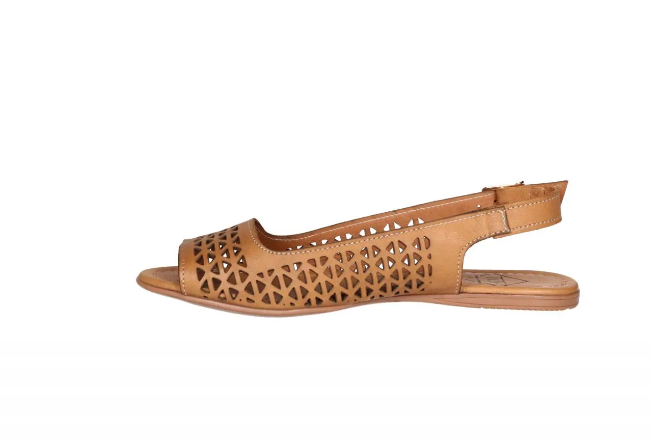 Zapato Piel Cuero Calados Punta y Talón Abiertos