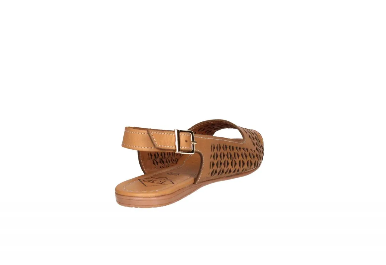Zapato Piel Cuero Calados Punta y Talón Abiertos